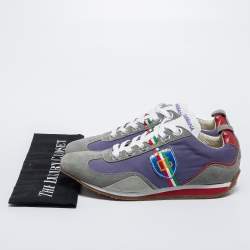 Dolce & Gabbana Multicolor Leather and Suede Low Top Sneakers Size 40.5