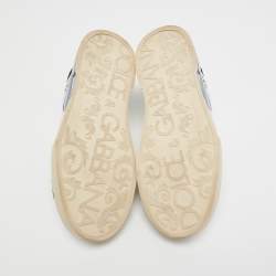 مملوكة مسبقًا Dolce & Gabbana Multicolor Patent and Leather Portofino Lace Up Sneakers Size 41