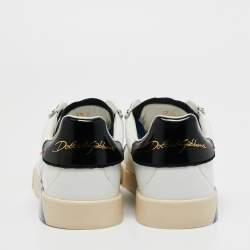 مملوكة مسبقًا Dolce & Gabbana Multicolor Patent and Leather Portofino Lace Up Sneakers Size 41