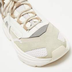 Dolce & Gabbana Multicolor Knit Fabric, Suede and Leather Daymaster Sneakers Size 45  