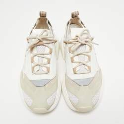 Dolce & Gabbana Multicolor Knit Fabric, Suede and Leather Daymaster Sneakers Size 45  