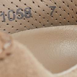 Dolce & Gabbana Beige/Brown Leather and Suede Low Top Sneakers Size 41