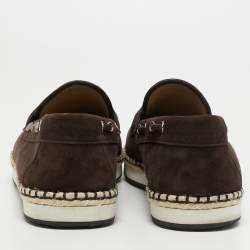 Dolce & Gabbana Brown Suede Slip On Loafers Size 45 