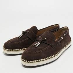 Dolce & Gabbana Brown Suede Slip On Loafers Size 45 