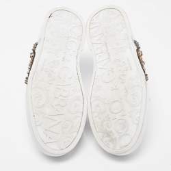 Dolce & Gabbana White Leather Portofino Low Top Sneakers Size 44.5