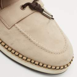 Dolce & Gabbana Beige Suede Slip On Espadrille Loafers Size 43