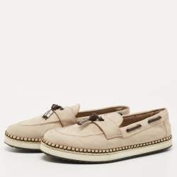 Dolce & Gabbana Beige Suede Slip On Espadrille Loafers Size 43