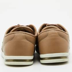 Pre Owned Dolce & Gabbana Light Brown Leather Low Top Sneakers Size 44.5