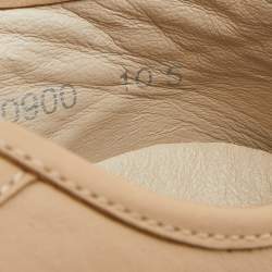 Pre Owned Dolce & Gabbana Light Brown Leather Low Top Sneakers Size 44.5