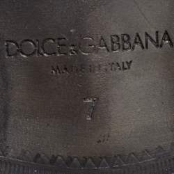 Pre Owned Dolce & Gabbana Black Velvet Slip On Loafers Size 41