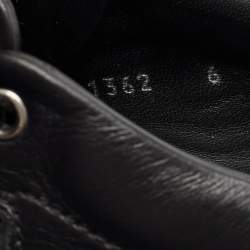 مملوكة مسبقًا Dolce & Gabbana Black Leather Lace Up Sneakers Size 40