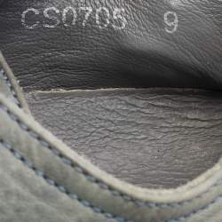 مملوكة مسبقًا Dolce & Gabbana Grey Leather Low Top Sneakers Size 43