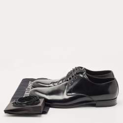 Pre Owned Dolce & Gabbana Black Leather Lace-Up Derby Size 42