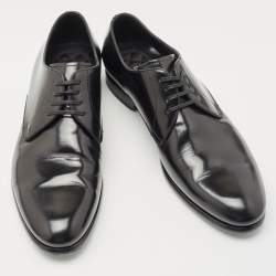 Pre Owned Dolce & Gabbana Black Leather Lace-Up Derby Size 42