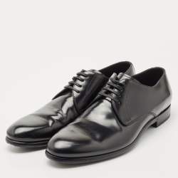Pre Owned Dolce & Gabbana Black Leather Lace-Up Derby Size 42