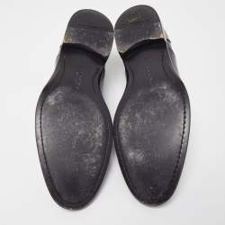 Dolce & Gabbana Black Leather Lace Up Oxfords Size 42.5