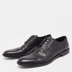 Dolce & Gabbana Black Leather Lace Up Oxfords Size 42.5