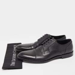 Dolce & Gabbana Black Leather Lace Up Oxfords Size 42.5