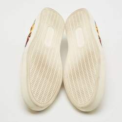 Dolce & Gabbana Multicolour Canvas Oriental  Print Slip On Sneakers Size 43.5