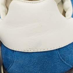 Dolce & Gabbana Blue /White  Suede and Leather Low Top Sneakers Size 43