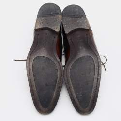 Dolce & Gabbana Brown Leather Brogue Lace Up Oxford Size 43