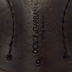 Dolce & Gabbana Brown Leather Brogue Lace Up Oxford Size 43