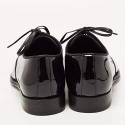 Dolce & Gabbana Black Patent Leather Lace Up Derby Size 40