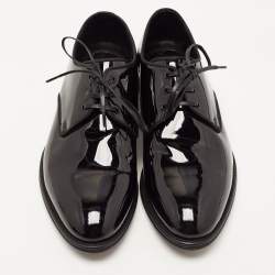 Dolce & Gabbana Black Patent Leather Lace Up Derby Size 40