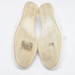 Pre Owned Dolce & Gabbana White Leather Low Top Sneakers Size 42