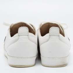 Pre Owned Dolce & Gabbana White Leather Low Top Sneakers Size 42