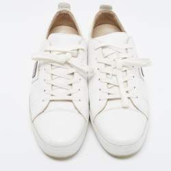 Pre Owned Dolce & Gabbana White Leather Low Top Sneakers Size 42