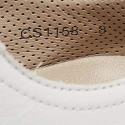 Pre Owned Dolce & Gabbana White Leather Low Top Sneakers Size 42