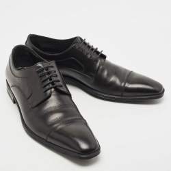 Dolce & Gabbana Black Leather Lace Up Derby Size 41