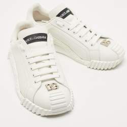 Pre Owned Dolce & Gabbana White Leather NS1 Sneakers Size 40