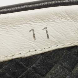 Pre Owned Dolce & Gabbana Black Woven Leather Loafers Size 45