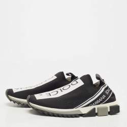 Dolce & Gabbana Black/White Fabric Sorrento Sneakers Size 45