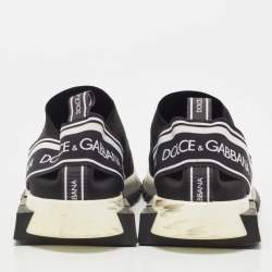 Dolce & Gabbana Black/White Fabric Sorrento Sneakers Size 45