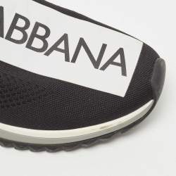 Dolce & Gabbana Black/White Fabric Sorrento Sneakers Size 45