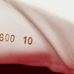 Dolce & Gabbana White/Red Leather and Patent Logo Print Portofino Sneakers Size 44