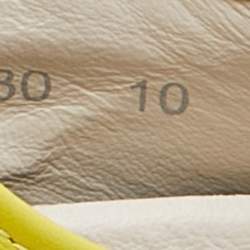 Pre Owned Dolce & Gabbana Green Suede and Leather Low Top Sneakers Size 44