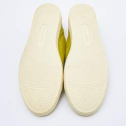 Pre Owned Dolce & Gabbana Green Suede and Leather Low Top Sneakers Size 44