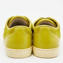 Pre Owned Dolce & Gabbana Green Suede and Leather Low Top Sneakers Size 44