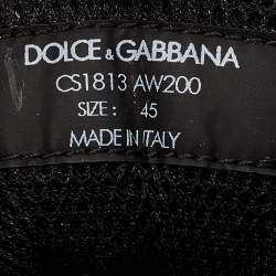 Dolce & Gabbana Black Mesh and Rubber Low Top Sneakers Size 45
