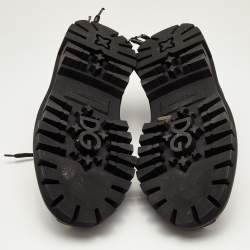 Dolce & Gabbana Black Mesh and Rubber Low Top Sneakers Size 45