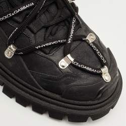 Dolce & Gabbana Black Mesh and Rubber Low Top Sneakers Size 45