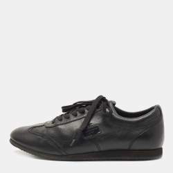 Dolce & Gabbana Black Leather Sneakers Size 41
