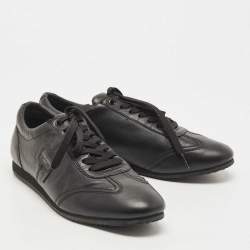 Dolce & Gabbana Black Leather Sneakers Size 41