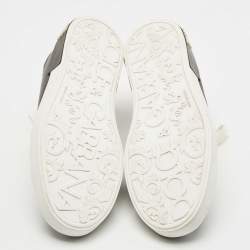 مملوكة مسبقًا حذاء رياضي دولتشي أند غابانا بورتوفينو ترينر جلد رصاصي/أسود مقاس 41