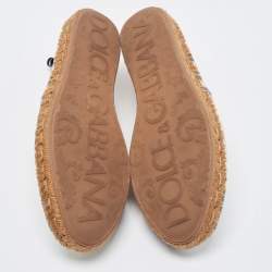 Dolce & Gabbana Multicolor Canvas and Leather Espadrilles Size 42