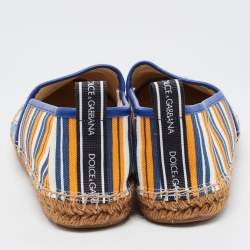 Dolce & Gabbana Multicolor Canvas and Leather Espadrilles Size 42